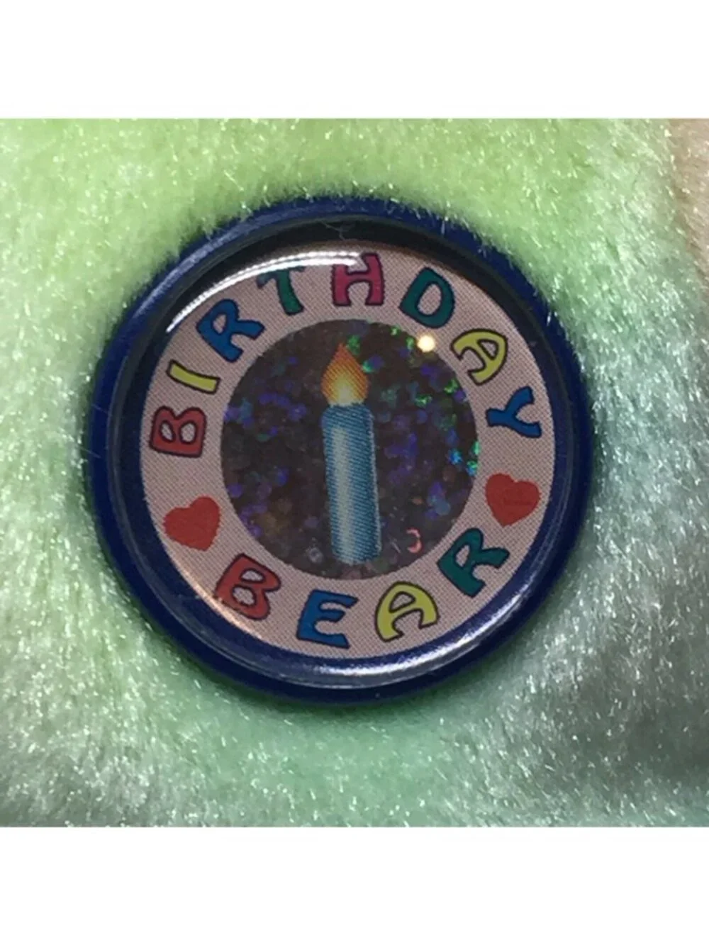 Ty Beanie Baby B.B. Bear Birthday Badge Colorful Plush Stuffed Animal W Tag 1999